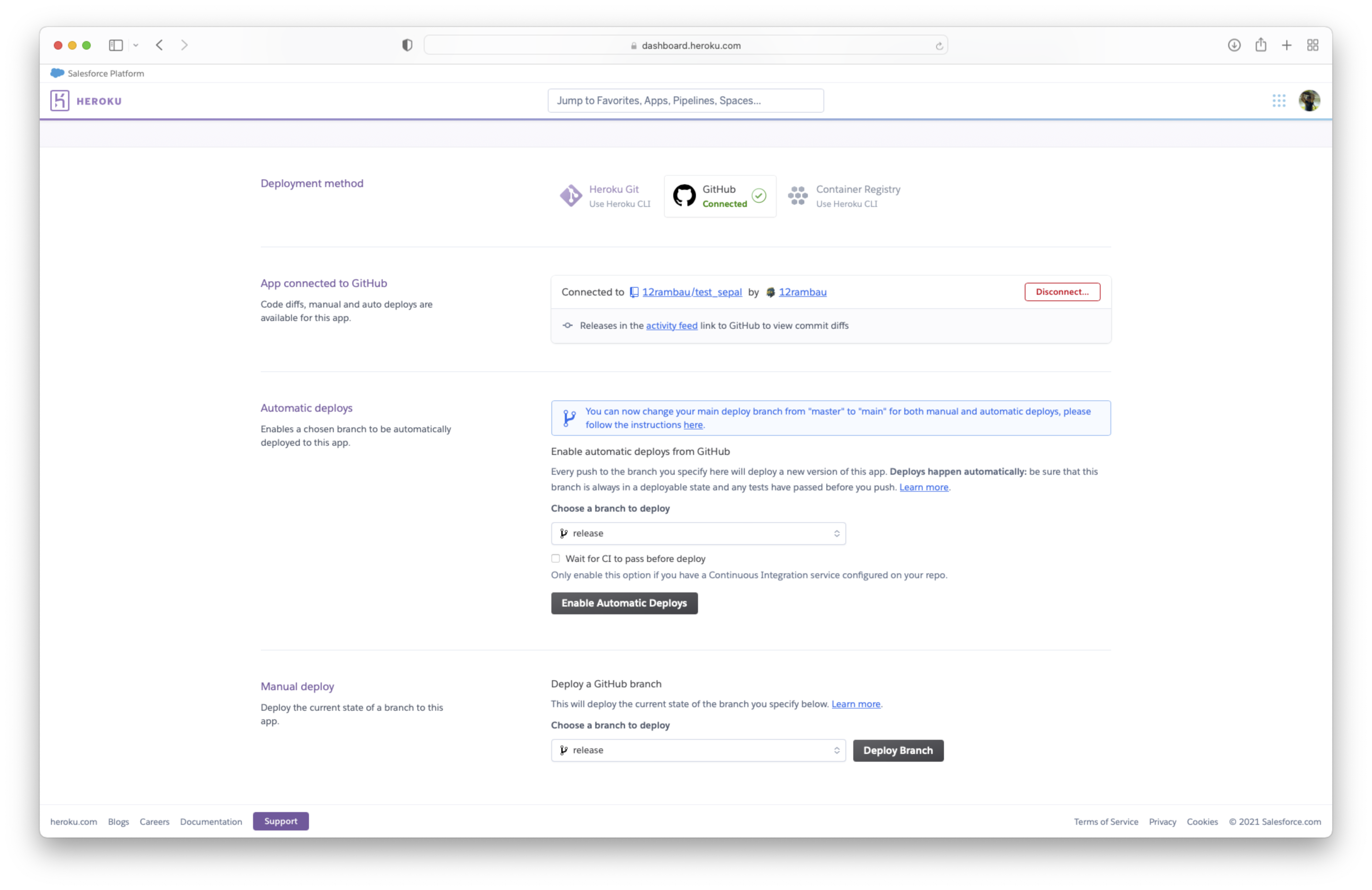 heroku deploy